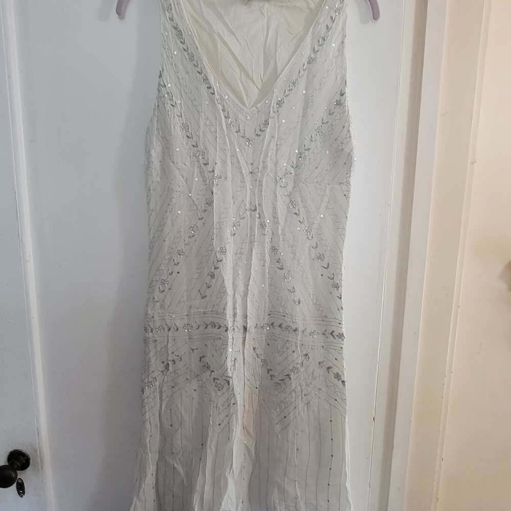 H&M Early 2000s White Sequin Dress